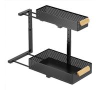 GarveeHome Tiroir télescopique à 2 étages extensible extensible étagères de rangement en métal sous évier