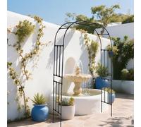 GarveeLife Arche de Jardin en métal comme tuteur - Arche pour Roses et Plantes grimpantes - Pergola Stable pour Mariage, Jardin et fête - 150 x 50 x 267 cm