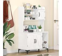 GarveeLife Armoire Cache-Litière Moderne étagère Portes Robustes