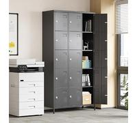 GarveeLife Armoire Casiers 15 Portes 183 cm Acier Ventilé