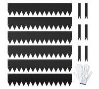 GarveeLife Bordure de Pelouse en Métal Galvanisé pour Parterres | 6 Pièces Bordure de Parterre Stable & Lisière de Tonte | 100 x 20cm Bordure de Parterre Résistante aux UV | Palissades de Jardin pour