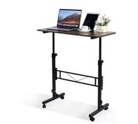GarveeLife Bureau réglable en Hauteur avec roulettes, Table d'ordinateur pour Tapis de Marche, Tapis de Course, Table PC, Petite Table pour Bureau à Domicile, 80 x 40 cm
