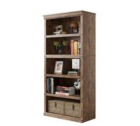 GarveeLife Estantería De 3 Niveles Estilo Vintage, Librería Rústica Con Estantes Abiertos, Estructura De Madera MDF y Aglomerado Para Salón, Dormitorio u Oficina, Fácil Montaje