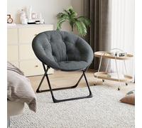GarveeLife Fauteuil De Relaxation Pliable - Fauteuil Pliable Extra Doux avec Rembourrage - Structure Métallique Robuste - Léger Et Peu Encombrant - pour Salon, Chambre à Coucher Et Jardin