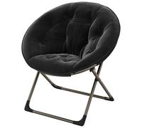 GarveeLife Fauteuil De Relaxation Pliable - Fauteuil Pliable Extra Doux avec Rembourrage - Structure Métallique Robuste - Léger Et Peu Encombrant - pour Salon, Chambre à Coucher Et Jardin