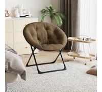 GarveeLife Fauteuil De Relaxation Pliable - Fauteuil Pliable Extra Doux avec Rembourrage - Structure Métallique Robuste - Léger Et Peu Encombrant - pour Salon, Chambre à Coucher Et Jardin