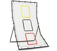 GarveeLife Filet de Rebond de Baseball 180 x 120 cm - 3 en 1 pour Lancer et Terrain avec Zone de Frappe, Cadre en Acier Robuste + 4 piquets en U, pour entraînement Solo, Softball et Baseball