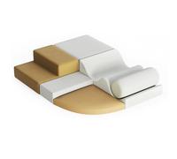 GarveeLife Lot de 6 Blocs de Construction géants en Mousse pour Enfants - en Cuir synthétique Souple - pour Escalade
