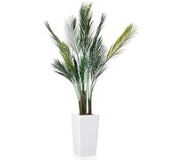 GarveeLife Palmier Artificiel De 147Cm/152Cm, Grande Plante Tropicale Artificielle Areca en Pot Blanc Haut, Arbre Palmier Artificiel pour Salon Balcon Chambre Bureau