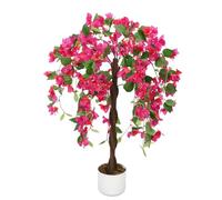 GarveeLife Plante Artificielle Bougainvillier Arbre Rustique Bougainvillier Artificiel Plante 90 cm/120 cm/150 cm Fleurs Arbres artificiels en Pot