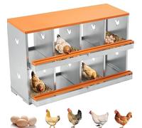GarveeLife Pondoir à Poules 8 Compartiments 2 Niveaux Nichoir Poulailler | Hygiène optimisée, gain de temps, entretien rapide, installation simple, conception durable