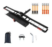 GarveeLife Porte-attelage de moto de 272 kg, en acier avec rampe, sangles à cliquet et stabilisateur, porte-moto pour vélos électriques, VTT, Vespas