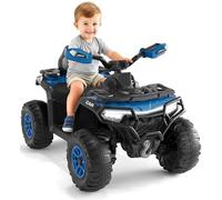 GarveeLife Quad électrique pour enfant 12 V avec 2 moteurs puissants et télécommande - Phare LED, musique, technologie sans fil, USB, suspension tout-terrain, grands pneus ATV à 4 roues, drapeau