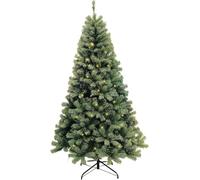 GarveeLife Sapin de Noël Artificiel avec éclairage, 210 cm de Haut avec 1350 Branches et 250 lumières LED, en PVC, avec Support en métal, pour la Maison, décoration de Noël, A