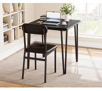 GarveeLife Set 3pces Table Carrée Compacte 2 Chaises Remb. Moderne Gris