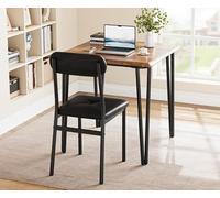 GarveeLife Set 3pces Table Carrée Compacte 2 Chaises Remb. Moderne Gris | Optimisation d'espace, assises moelleuses, style contemporain