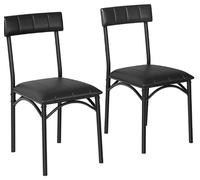 GarveeLife Table à Manger 5pces Métal/Bois Rembourrées Rustique | Structure robuste, assise confortable, montage sans outil, surface facile à nettoyer, design intemporel