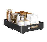 GarveeLife Tiroir télescopique extensible - Étagère de rangement de cuisine - Organiseur de placard extensible - Pour cuisine, garde-manger, 26 x 37 x 8 cm