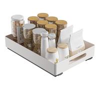 GarveeLife Tiroir télescopique extensible - Étagère de rangement de cuisine - Organiseur de placard extensible - Pour cuisine, garde-manger, 26 x 37 x 8 cm