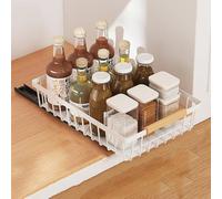 GarveeLife Tiroir télescopique extensible pour cuisine, organiseur de placard extensible, organiseur de placard de cuisine en métal coulissant tiroirs cuisine, garde-manger