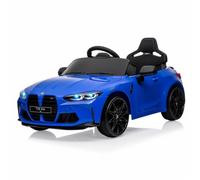 GarveeMore berline modèle Sportif Voiture Électrique Enfant 12V sous Licence - Télécommande 2,4G, 3 Vitesses, LED, Klaxon, Musique, USB - Cadeau Garçon/Fille 3-8 Ans - Couleur : Bleu