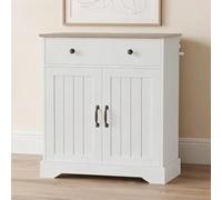 GarveeMore Buffet avec Portes Et Tiroirs, Grand Format | Bahut de rangement moderne en bois, Portes + étagères réglables, Bar à café/placard pour cuisine/pantry, salon, salle à mange