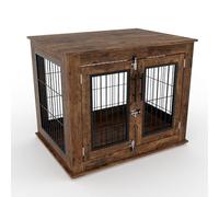 GarveeMore Cage Chien Bois 80x60x66cm, Dessus ouvrant