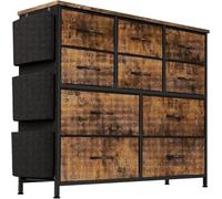 GarveeMore Commode pour Chambre à Coucher, avec 10 tiroirs en Tissu, Organisateur de vêtements, Armoire pour Chambre d'enfant, Tour de Rangement avec Armoire, Cadre en métal