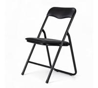 GarveeMore Ensemble Table et chaises Pliantes pour Enfants - Table d’activités carrée + chaises Pliantes rembourrées PU, Cadre Acier Robuste, Portable et Compact - Repas, Lecture, Jeux - Noir - 1