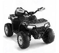 GarveeMore Jouet Quad électrique Enfant 12V Tout-Terrain - 2 Moteurs puissants - télécommande parentale - Suspension - phares LED - Musique sans Fil/USB - Drapeau Lumineux - Batterie Rechargeable - 4