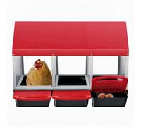 GarveeMore Pondoir poules 3 compartiments avec couvercle | disponible en 3 ou 4 compartiments，plateau amovible, couvercle optionnel, mural ou autoportant.