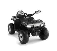 GarveeMore Quad Électrique Enfant 12V 4x4 Tout-Terrain avec Télécommande | Quad électrique 12V avec 2 moteurs 35W 2 Moteurs, Suspension, LED, Musique Bluetooth, pour 3-6 Ans, Blanc