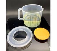 GarveeMore Récipient gradué 2 500 ML avec couvercle anti-éclaboussures | Plastique PP transparent réutilisable, idéal pour pâtisserie, cuisine et préparation alimentaire, Passe au lave-vaisselle