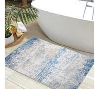 GarveeMore Tapis Abstrait Moderne Gris Bleu 120x170 cm - Velours Perlé Épais 1200 g/m², Lavable, Antidérapant, Résistant aux Taches - pour Salon, Chambre, Cuisine - Fabriqué en Allemagne
