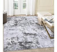GarveeMore Tapis Abstrait Moderne Lavable 160x230 cm Gris Clair, Poils Courts Antidérapant pour Salon Chambre Salle à Manger - Fabriqué en Allemagne
