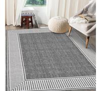 GarveeMore Tapis Moderne Gris 240x340 cm - Poils Courts, Lavable, Anti-dérapant - Idéal Salon, Chambre, Salle à Manger - Design Minimaliste - Fabriqué en Allemagne
