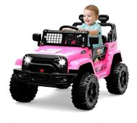 GarveeMore Voiture Électrique Enfant 12V 4.5AH BDM-0922-G2 Double Moteur 35W Télécommande 2.4G Amortisseurs 4 Roues Ceinture De Sécurité LED Musique Bluetooth Multicolore