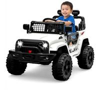 GarveeMore Voiture Électrique Enfant 12V 4.5AH BDM-0922-G2 Double Moteur 35W Télécommande 2.4G Amortisseurs 4 Roues Ceinture De Sécurité LED Musique Bluetooth Multicolore