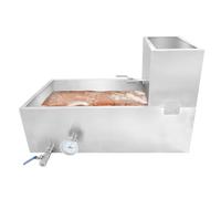GarveeTech Bac évaporateur à sirop d’érable inox 304 - Cuve d’ébullition/finition 25 gal - Thermomètre intégré - Vanne de vidange 3/4" - Taille 30x16x19 Inch