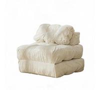 GarveeTech Canapé-lit Pliant 3-en-1 avec Matelas Ergonomique, Dossier Ajustable et Poche latérale - Parfait pour Petit Espace - Beige