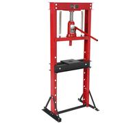 GarveeTech Presse Hydraulique 12T Châssis h Réglable | Plaques de frappe incluses. Cadre acier industriel. Pour redressage, cintrage, réparation auto.