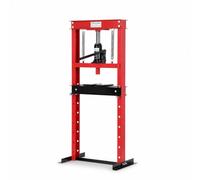 GarveeTech Presse Hydraulique d'Atelier 12T Cadre H Rouge | Plaques de pressage incluses. Idéale pour démontage de roulements, redressage et emboutissage. Structure robuste et stable.