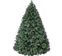 GarveeTech Sapin de Noël Artificiel avec Support en métal Pliable | 1450 pointes vertes denses, système de charnière pratique, montage rapide, pied en métal stable pour la décoration intérieure