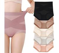 GARWAR Ciracla Lushybum Panties,Premium Comfort Leakproof Shaping Undies,Seamless High Waisted Tummy Control Underwear for Women (TTG,5Pcs-A)