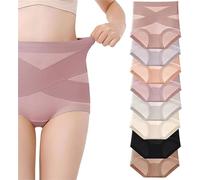 GARWAR Ciracla Lushybum Panties,Premium Comfort Leakproof Shaping Undies,Seamless High Waisted Tummy Control Underwear for Women (TG,8Pcs)