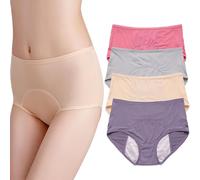 GARWAR Everdries Panties for Women Over 60,Everdries Leakproof Ladies Underwear,High Waist Leakproof Underwear,Everdry Leakproof Panties for Women (4Pcs-a,4TG)