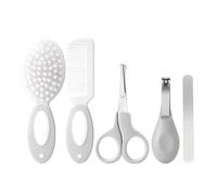 Gary Kit de toilettage pour bébé avec brosse à cheveux, peigne et coupe-ongles, essentiels pour nouveau-né, 5 pièces