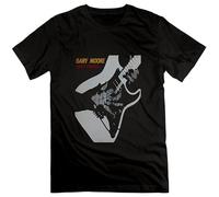 Gary Moore Guitar Dirty Fingers Logo Unisex 100% Cotton Short-Sleeve T-Shirts Black XL
