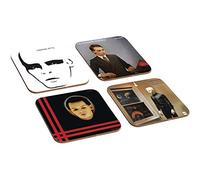 Gary Numan Album Art Lot de 4 Dessous de Verre en Bois avec Motifs Classiques Synthé Pop - Cadeau pour Fan de Musique rétro - Décoration de Maison, Bureau