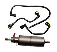 GARYBCD Kit de 4 filtres à Carburant et tuyaux de Carburant for W163 ML320 ML430 ML55 AMG V6 V8 1634770201